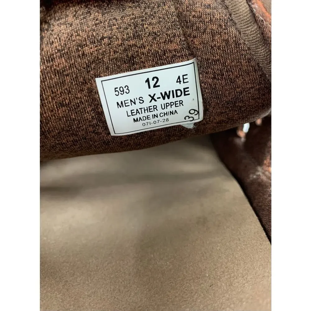 Orthofeet Sandals Fisherman Closed Toe Brown Leather Comfort 593 Mens 12 4E Wide